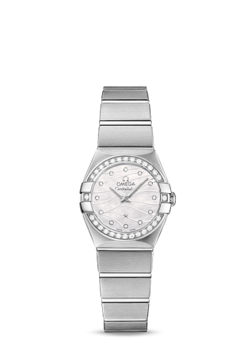 Omega Constellation Quartz 24 Brushed Stainless Steel / Diamond / MOP